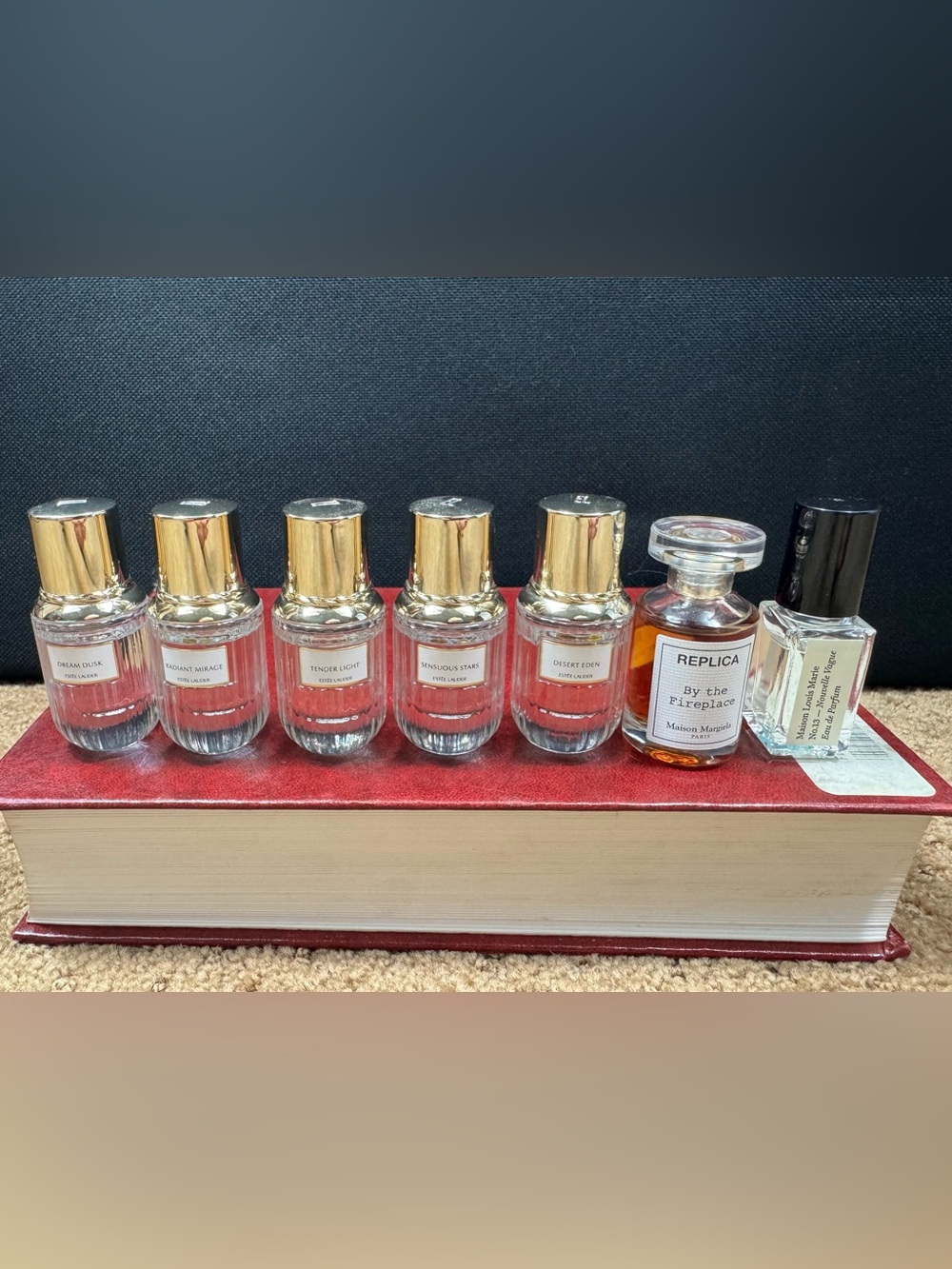 7 small bottles of luxury perfumes